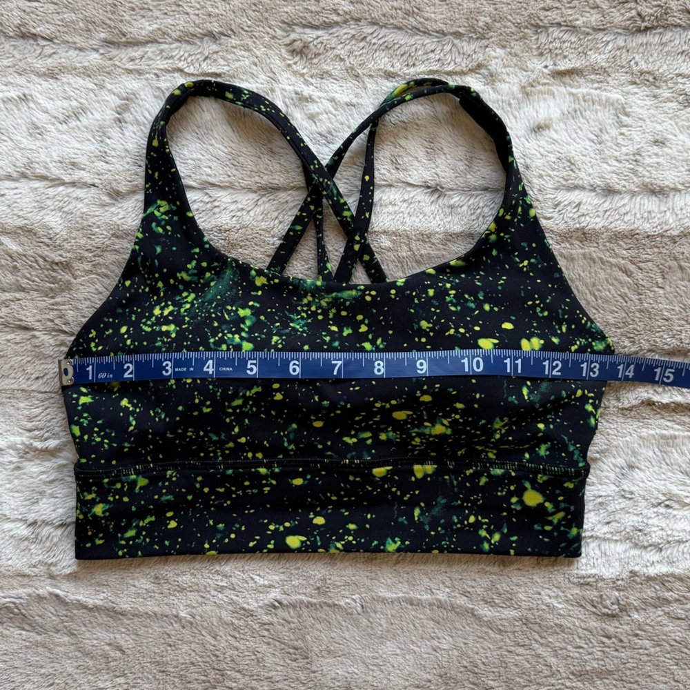 Lululemon Energy Longline Bra Medium Support, B-D Cups Sparks Fly Multi Size 6 - Picture 9 of 14